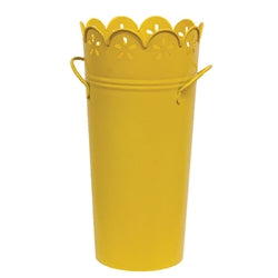 Metal Scalloped Flower Edge Planter - 3 Asstd.