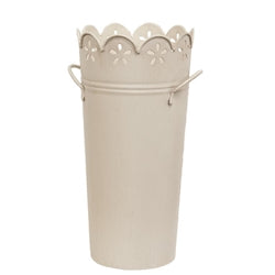 Metal Scalloped Flower Edge Planter - 3 Asstd.