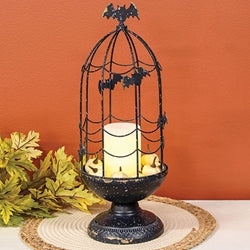 Metal Bat Cloche with Stand