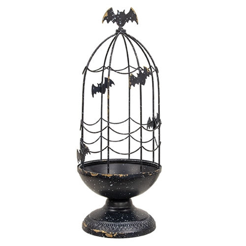 Metal Bat Cloche with Stand