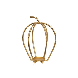 3/Set - Distressed Golden Pumpkin Open Air Lanterns