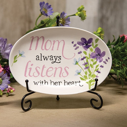 Mom Always Listens Resin Trinket Tray