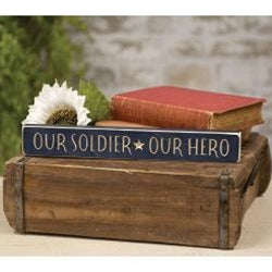 Our Soldier * Our Hero Engraved Block 12"