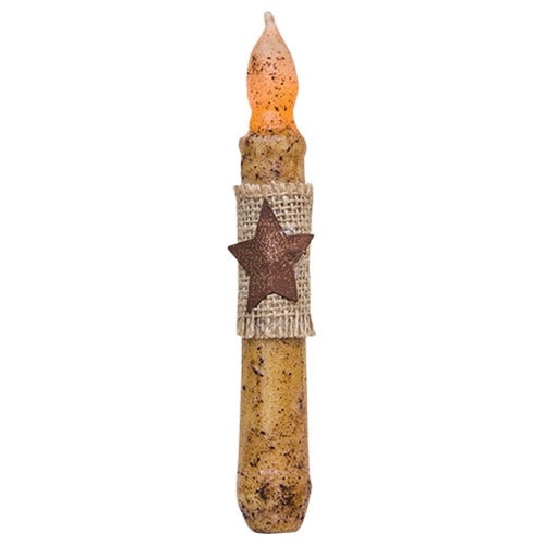 Burnt Ivory Burlap w/Star Timer