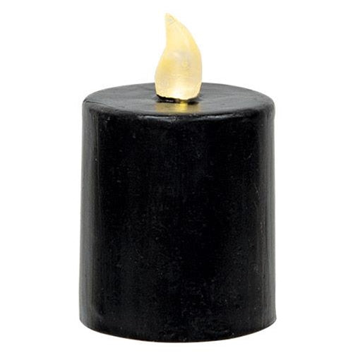 Black Gloss Pillar Candle 2.5" x 3.5"