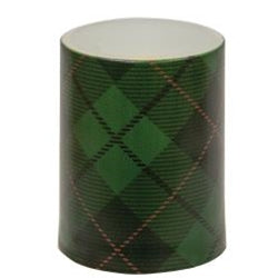 Green Plaid Timer Pillar 3" x 4"