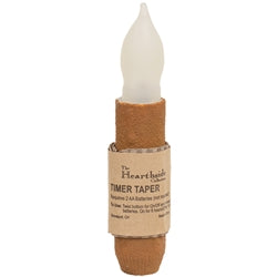 Textured 4" LED Timer Taper Mustard