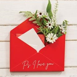 P.S. I Love You Red Metal Envelope