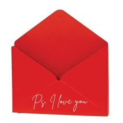 P.S. I Love You Red Metal Envelope