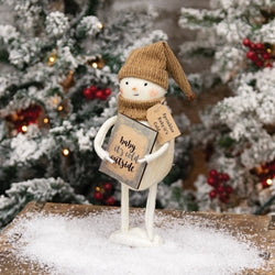 Baby It's Cold Sprinkles Standing Snowman w/Sign