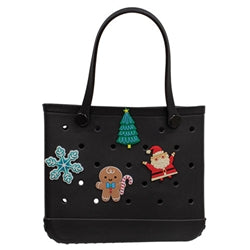 Tote With 12 Seasonal Charms - 2 Asstd.