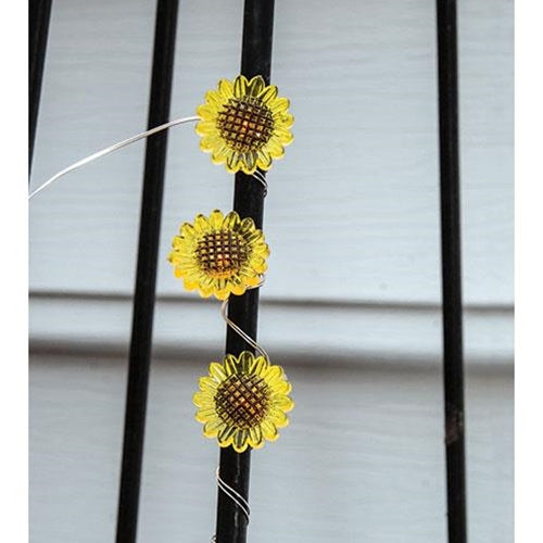 LED Sunflower Timer Lights 15 Count