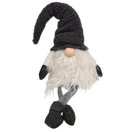 Dangle Leg Plush Santa Gnome w/Gray Hat