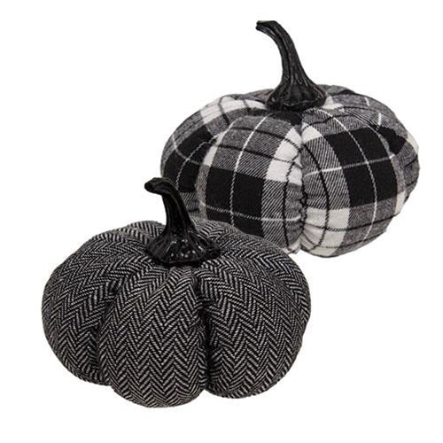 Medium Plush Black & White Pumpkin 2 Asstd.