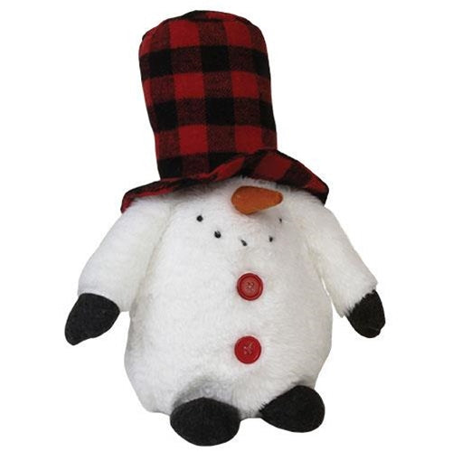 *Small Plush Plaid Hat Snowman