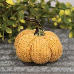 Orange Knit Pumpkin Small