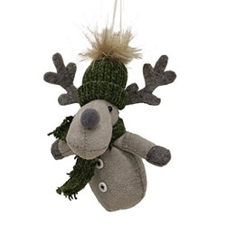 Winter Snowman or Reindeer Ornament 2 Asstd.