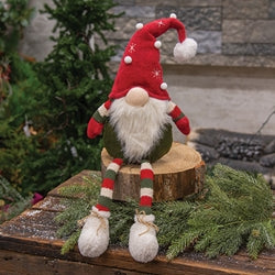 *Christmas Star & Polka Dot Gnome w/Dangle Legs