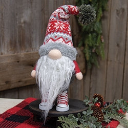 Nordic Red/Gray Gnome w/Trendy Shoes