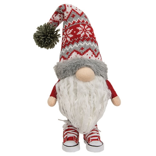 Nordic Red/Gray Gnome w/Trendy Shoes