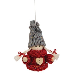 Mr or Mrs Mini Christmas Heart Gnome Ornament - 2 Asstd
