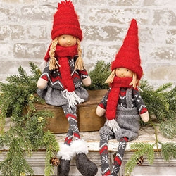 Gray Nordic Knit Boy and Girl 2 Asstd