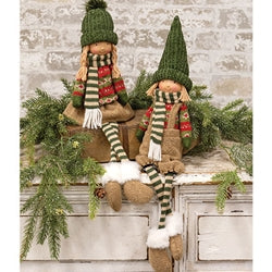 Green Nordic Knit Boy and Girl 2 Asstd