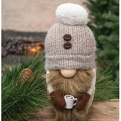 Standing Coffee Bean Gnome with Cup