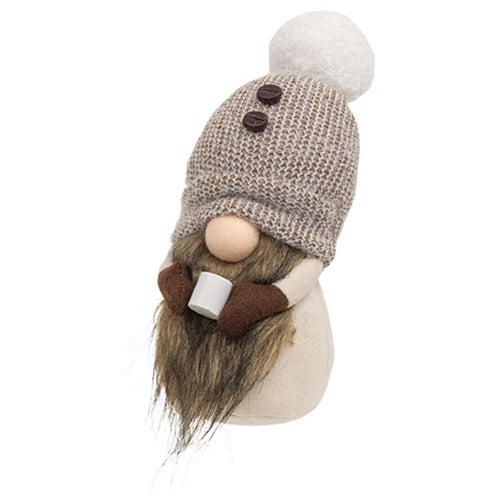 Standing Coffee Bean Gnome with Cup