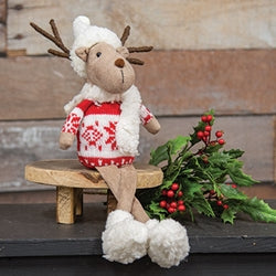 *Nordic Red/White Dangle Leg Reindeer