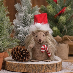 Sparkle Christmas Hedgehog with Candy Cane