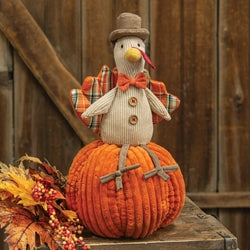 Plaid Turkey on Pumpkin