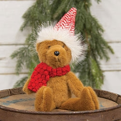 *Red Chevron Santa Hat Bear