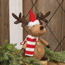 Reindeer with Striped Scarf