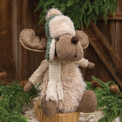 Teal Sherpa Trapper Hat Reindeer