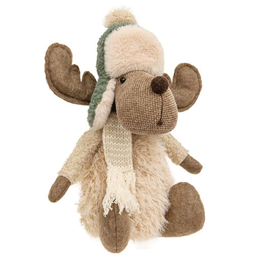 Teal Sherpa Trapper Hat Reindeer
