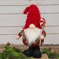 Peppermint Candy Standing Santa Gnome