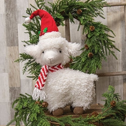 Fuzzy Standing Sheep w/ Holly