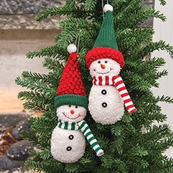 12/Set Plush Christmas Snowmen Crate