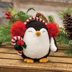 Plush Penguin w/ Candy Cane