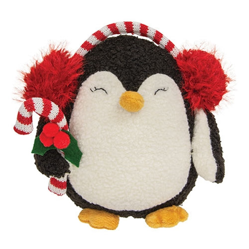 Plush Penguin w/ Candy Cane