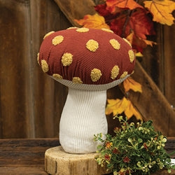 Burnt Orange Polka Dot Mushroom Sitter