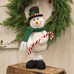 Standing Candy Cane Snowman