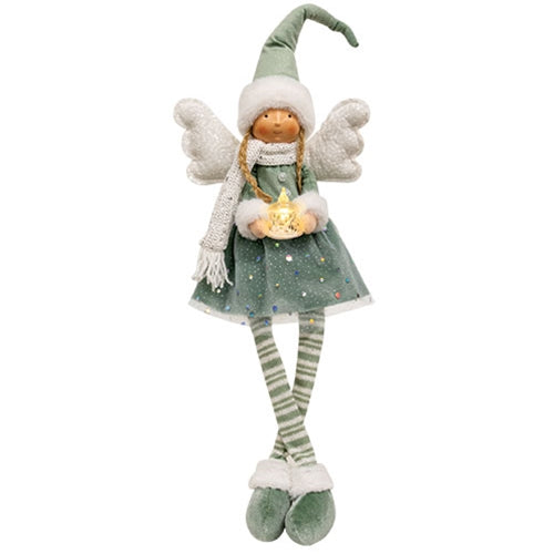 Plush Angel Dangle Leg with LED Candle