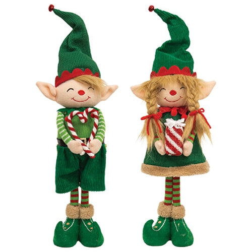 Plush Standing Christmas Elf - 2 Asstd