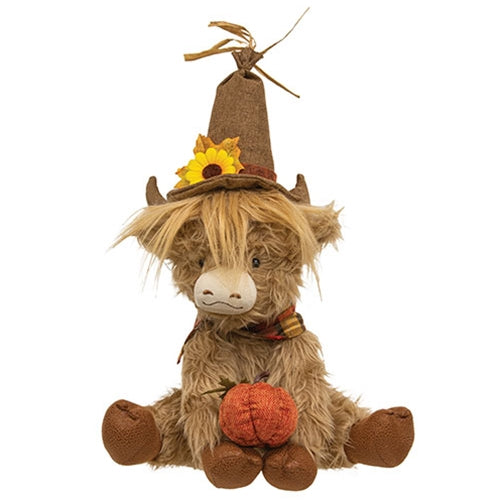 Large Plush Autumn Highland Cow