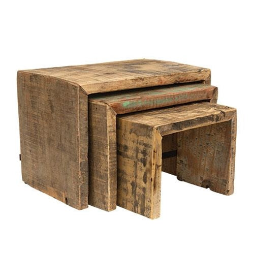 3/Set Reclaimed Wood Nesting Risers