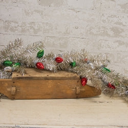 Silver Tinsel & Holday Bulbs Garland - 5 Ft.
