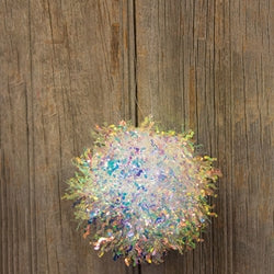 Opalescent Tinsel Ball Ornament - 4.5