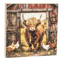 Highland & Hens Square Block - 6" - 2 Asstd.